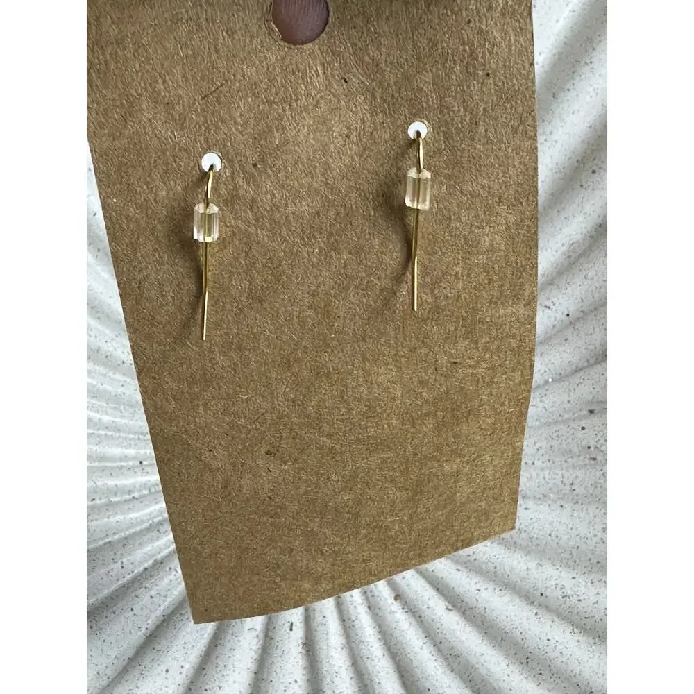 BOGO FREE Color block VTG EARRINGS BLACK RED GOLD